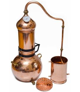 Copper alambic with column and sieve 3L
