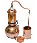 Copper alambic with column and sieve 10L
