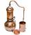 Copper alambic with column and sieve 50L